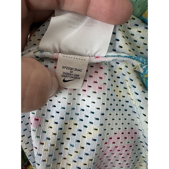 Nike Shirt Mens Dri-Fit Hawaiian Resort Camp Mesh Button Up M Medium Jersey P - Picture 7 of 7